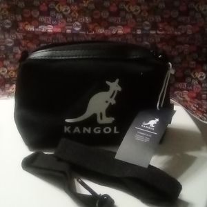 Kangol black nylon tote small bag